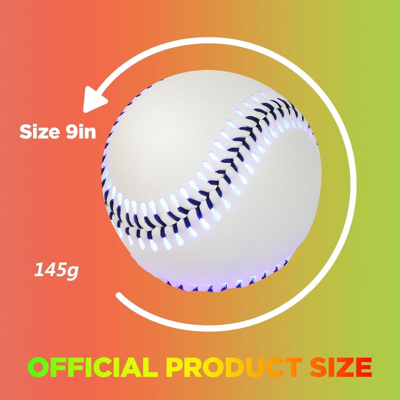 SOVEPHO LED Glow Baseball – 6-Color Changing, Rechargeable via Type-C, Night Practice & Games, Official Size, Gifts - Image 5